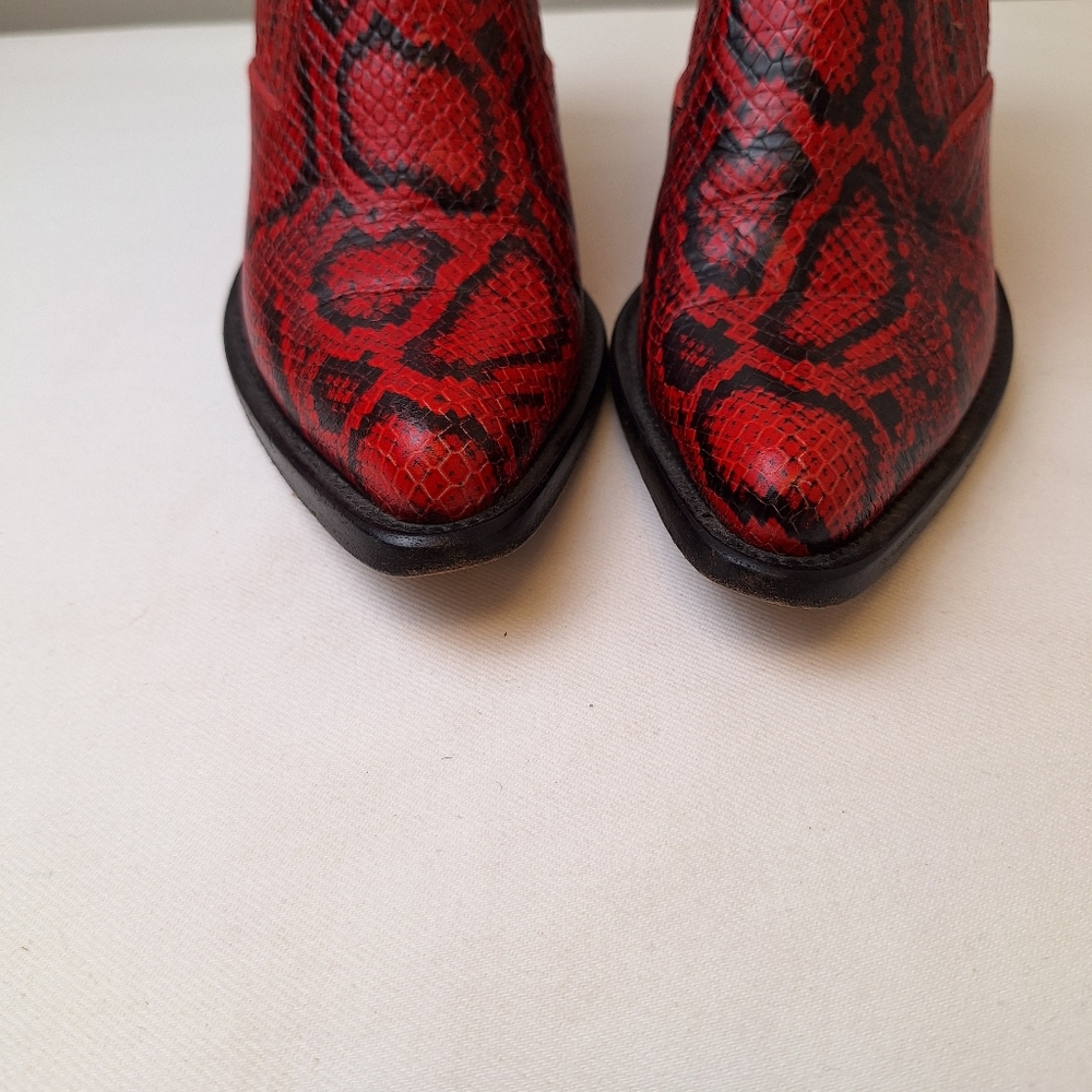 Chlo Rylee Python-Embossed Ankle Bootie - image 2